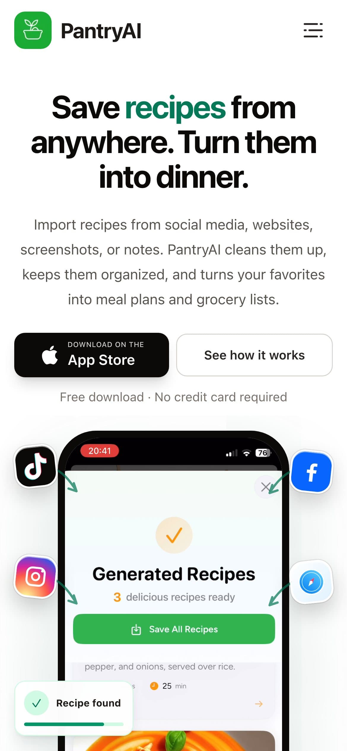 PantryAI on mobile