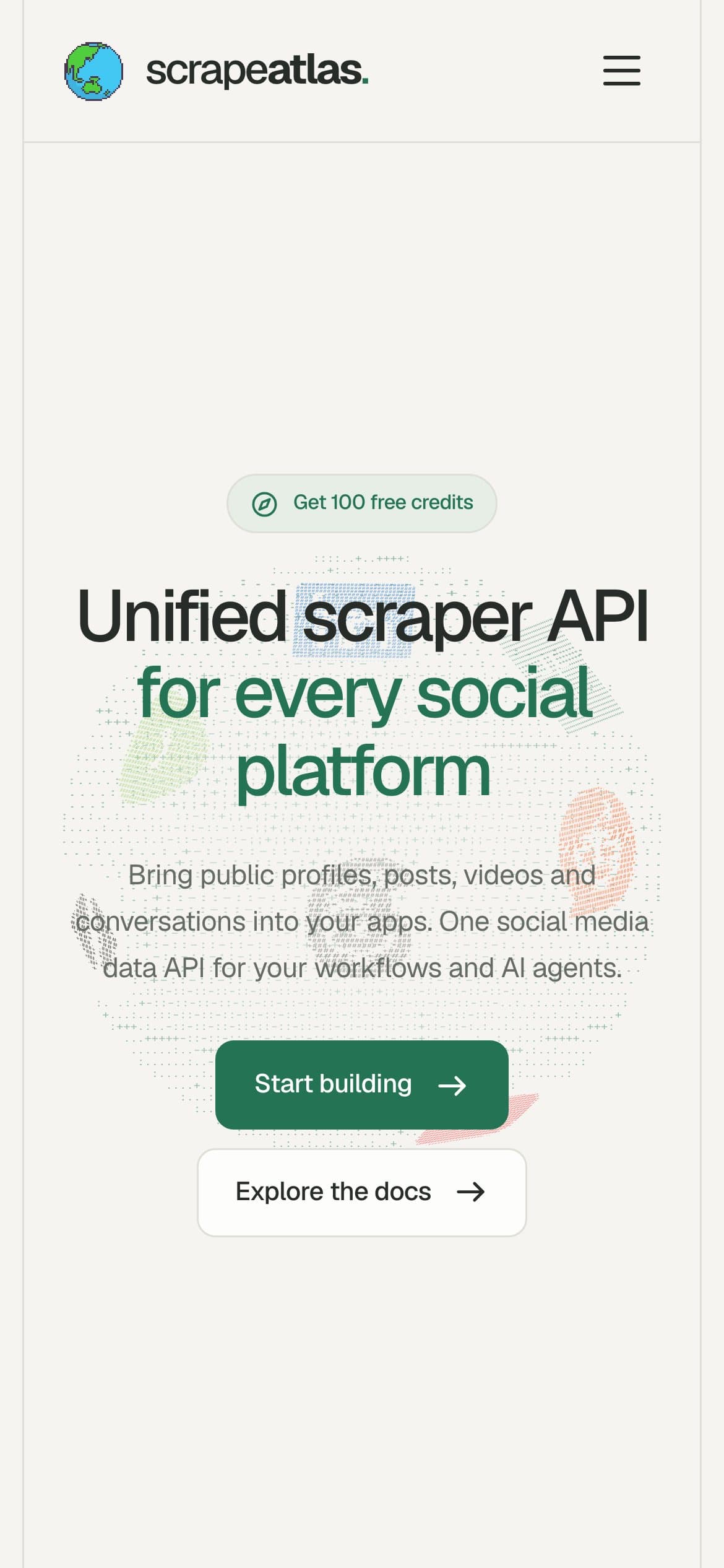 ScrapeAtlas on mobile